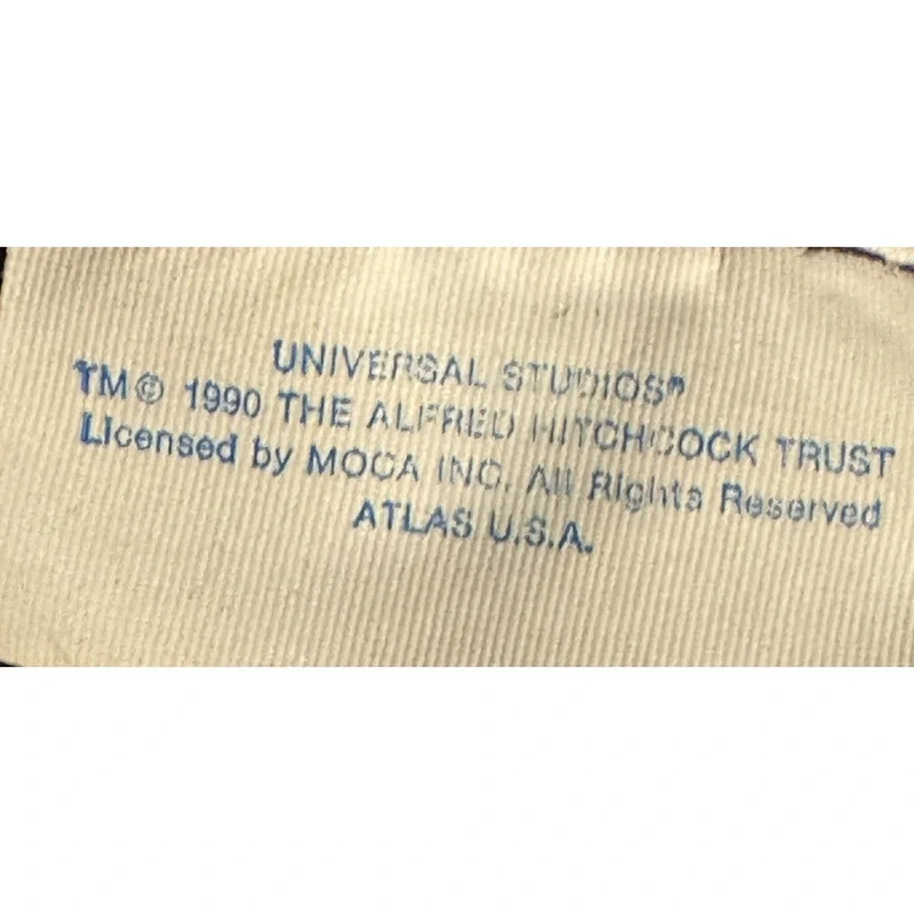Vintage Alfred Hitchcock Hat Universal Studios Film Cinema Cap 1990 USA Rare